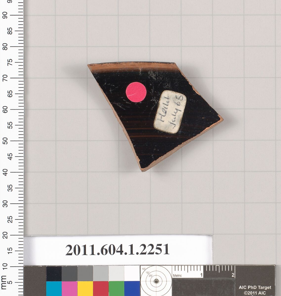 Terracotta rim fragment of a kylix (drinking cup), Terracotta, Greek, Attic