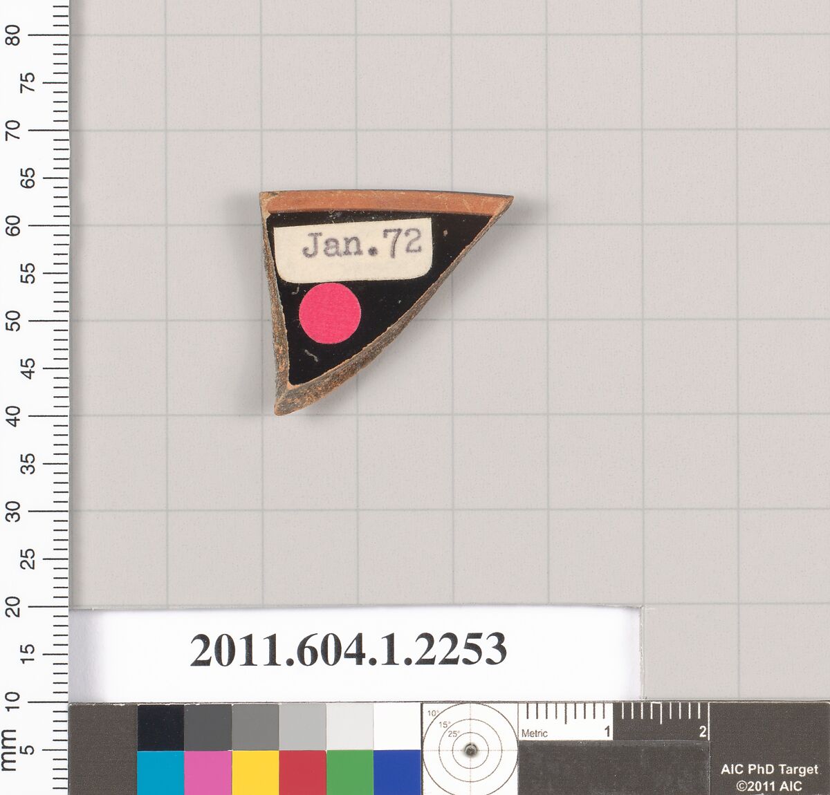 Terracotta rim fragment of a kylix (drinking cup), Terracotta, Greek, Attic