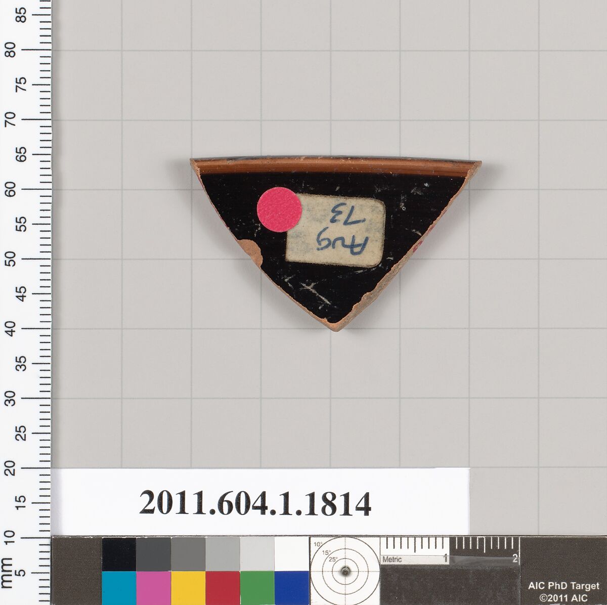 Terracotta rim fragment of a kylix (drinking cup), Terracotta, Greek, Attic