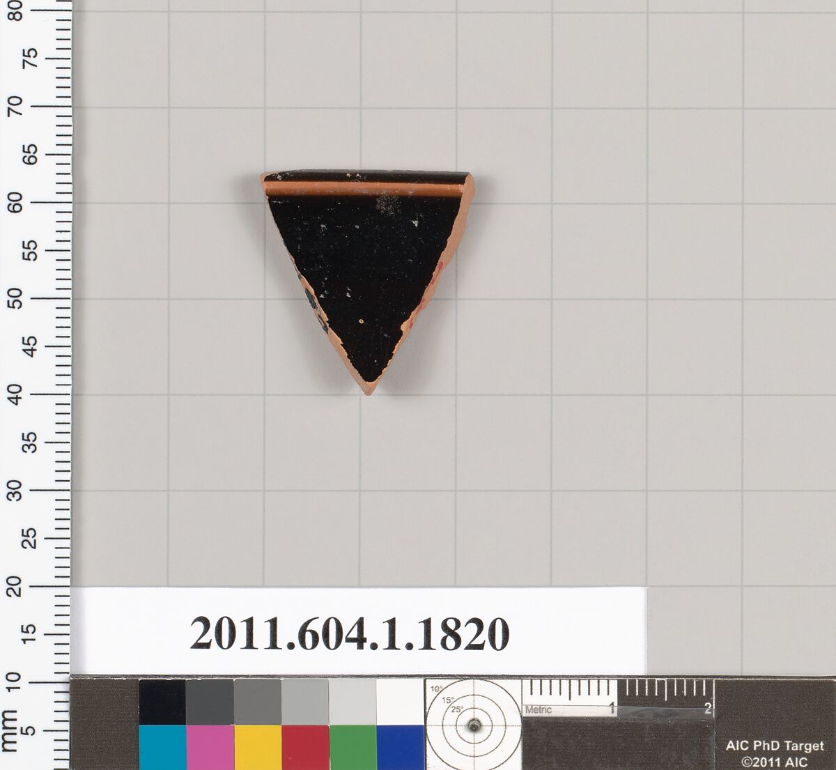 Terracotta rim fragment of a kylix (drinking cup), Terracotta, Greek, Attic