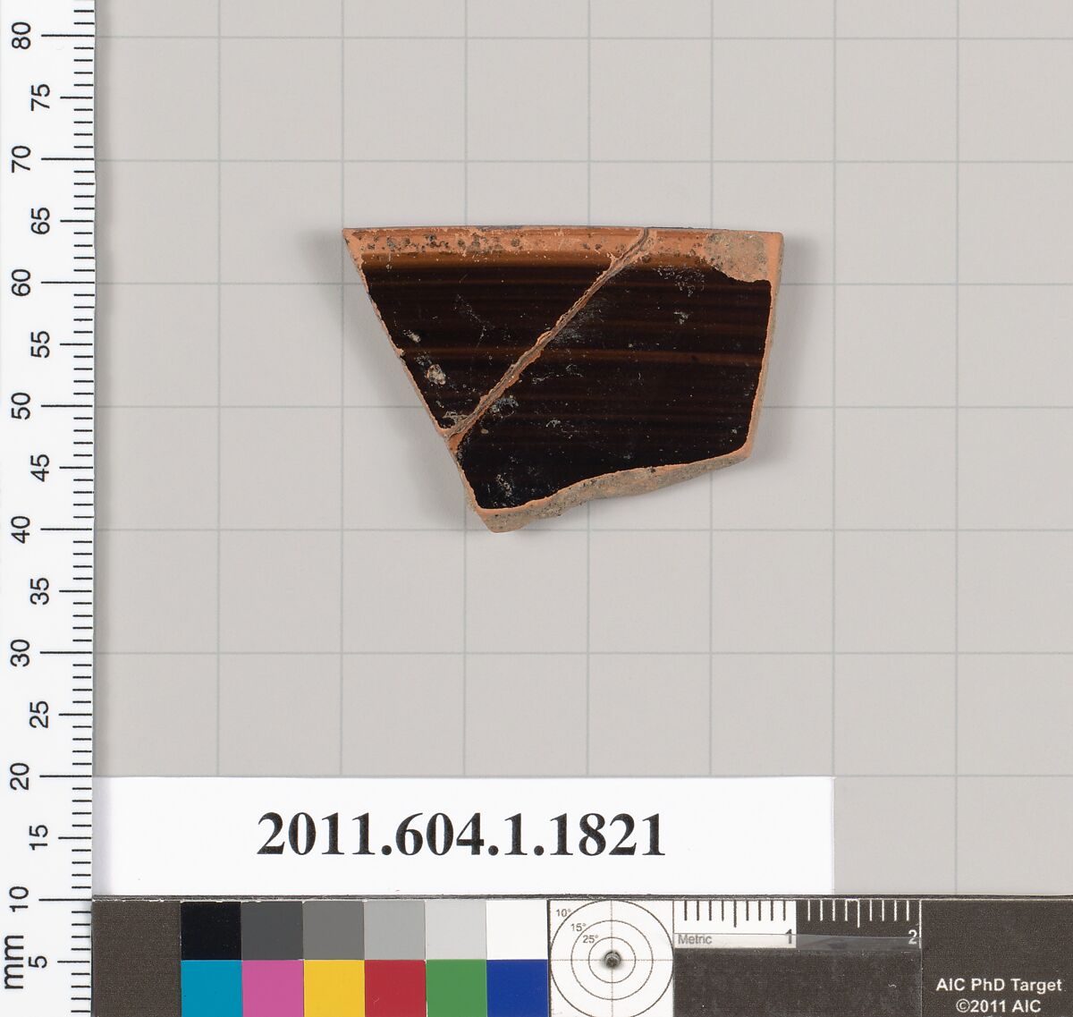 Terracotta rim fragment of a kylix (drinking cup), Terracotta, Greek, Attic