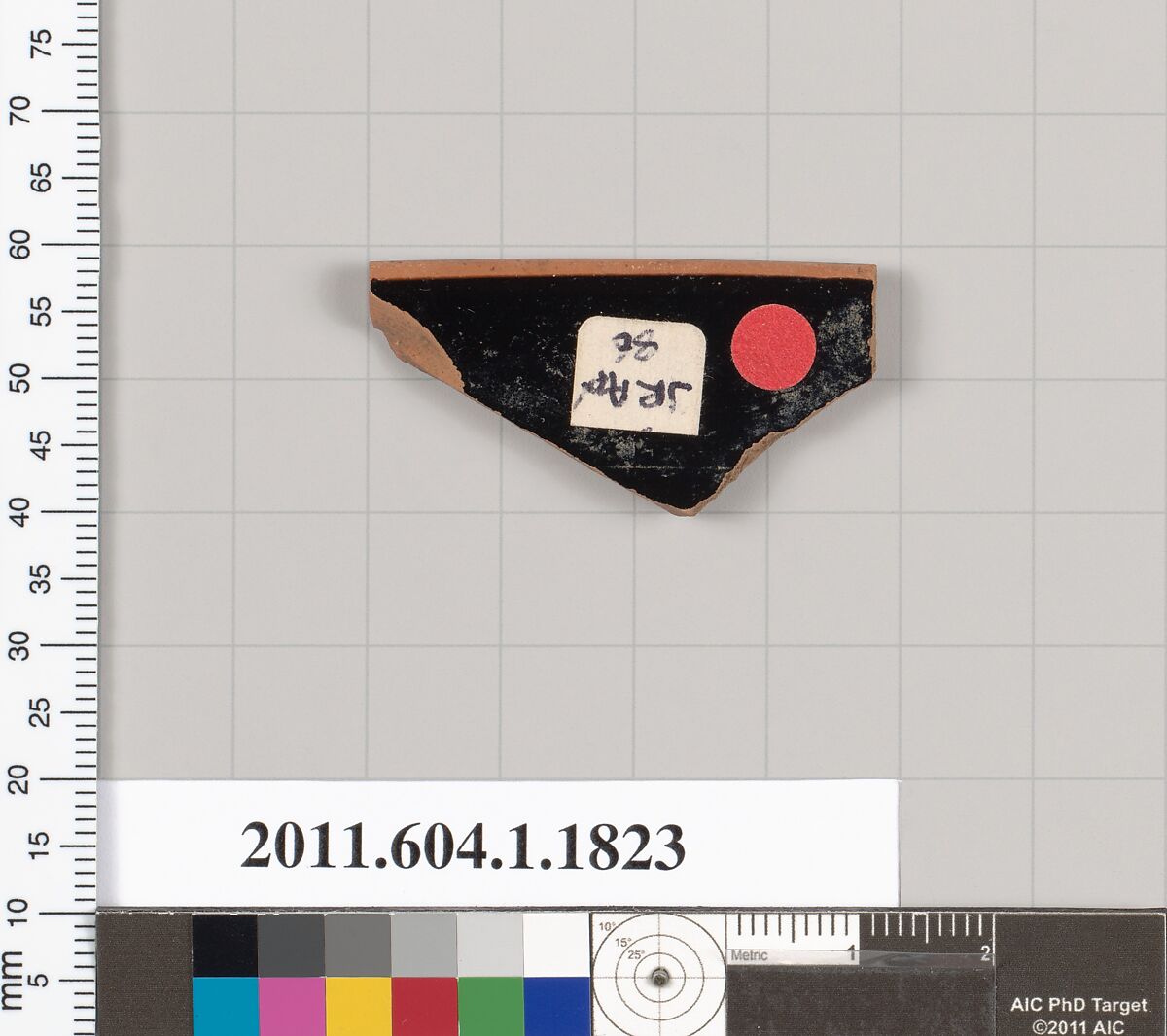 Terracotta rim fragment of a kylix (drinking cup), Terracotta, Greek, Attic