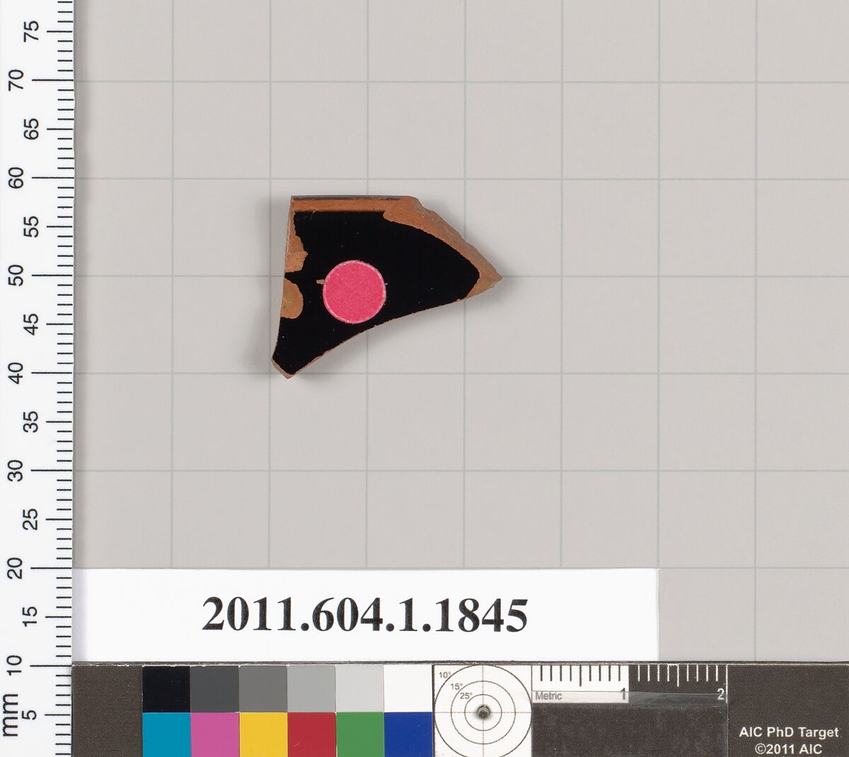 Terracotta rim fragment of a kylix (drinking cup), Terracotta, Greek, Attic