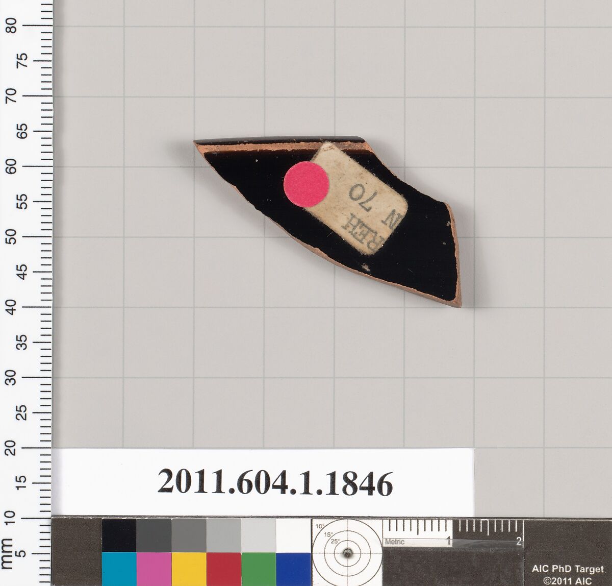 Terracotta rim fragment of a kylix (drinking cup), Terracotta, Greek, Attic