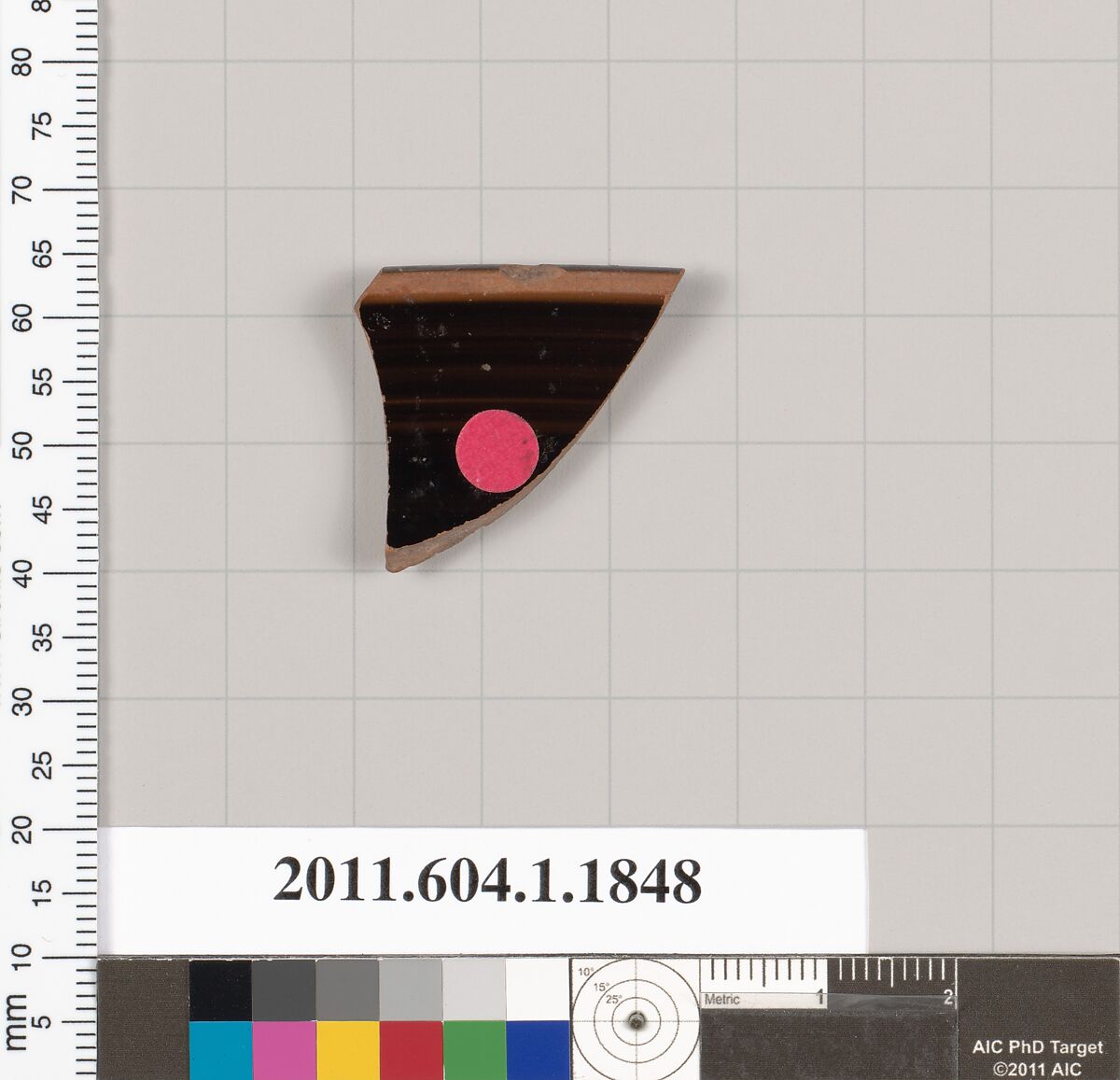 Terracotta rim fragment of a kylix (drinking cup), Terracotta, Greek, Attic