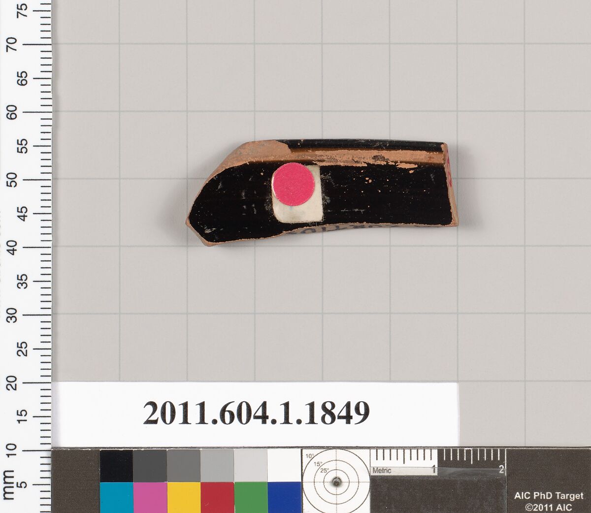 Terracotta rim fragment of a kylix (drinking cup), Terracotta, Greek, Attic