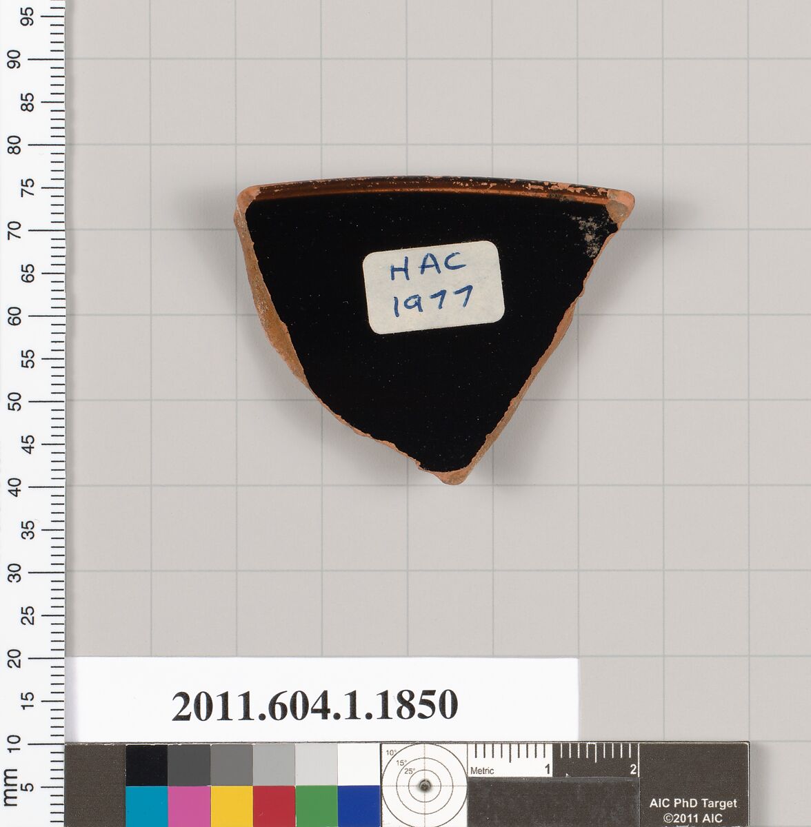 Terracotta rim fragment of a kylix (drinking cup), Terracotta, Greek, Attic
