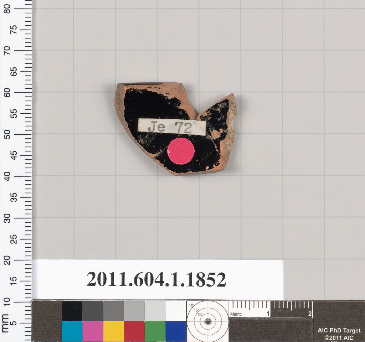 Terracotta rim fragment of a kylix (drinking cup), Terracotta, Greek, Attic