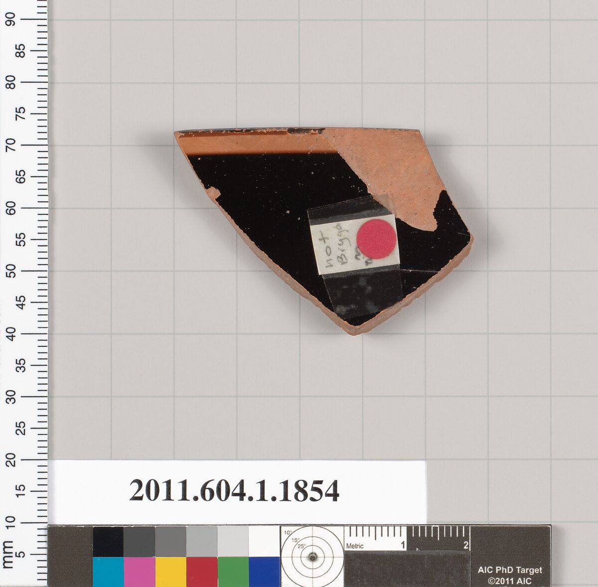 Terracotta rim fragment of a kylix (drinking cup), Terracotta, Greek, Attic