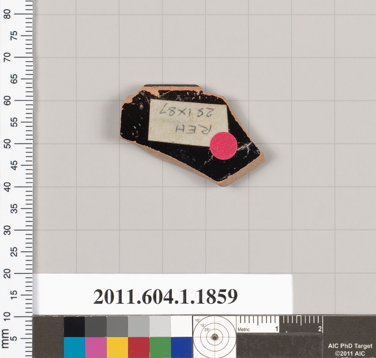 Terracotta rim fragment of a kylix (drinking cup), Terracotta, Greek, Attic