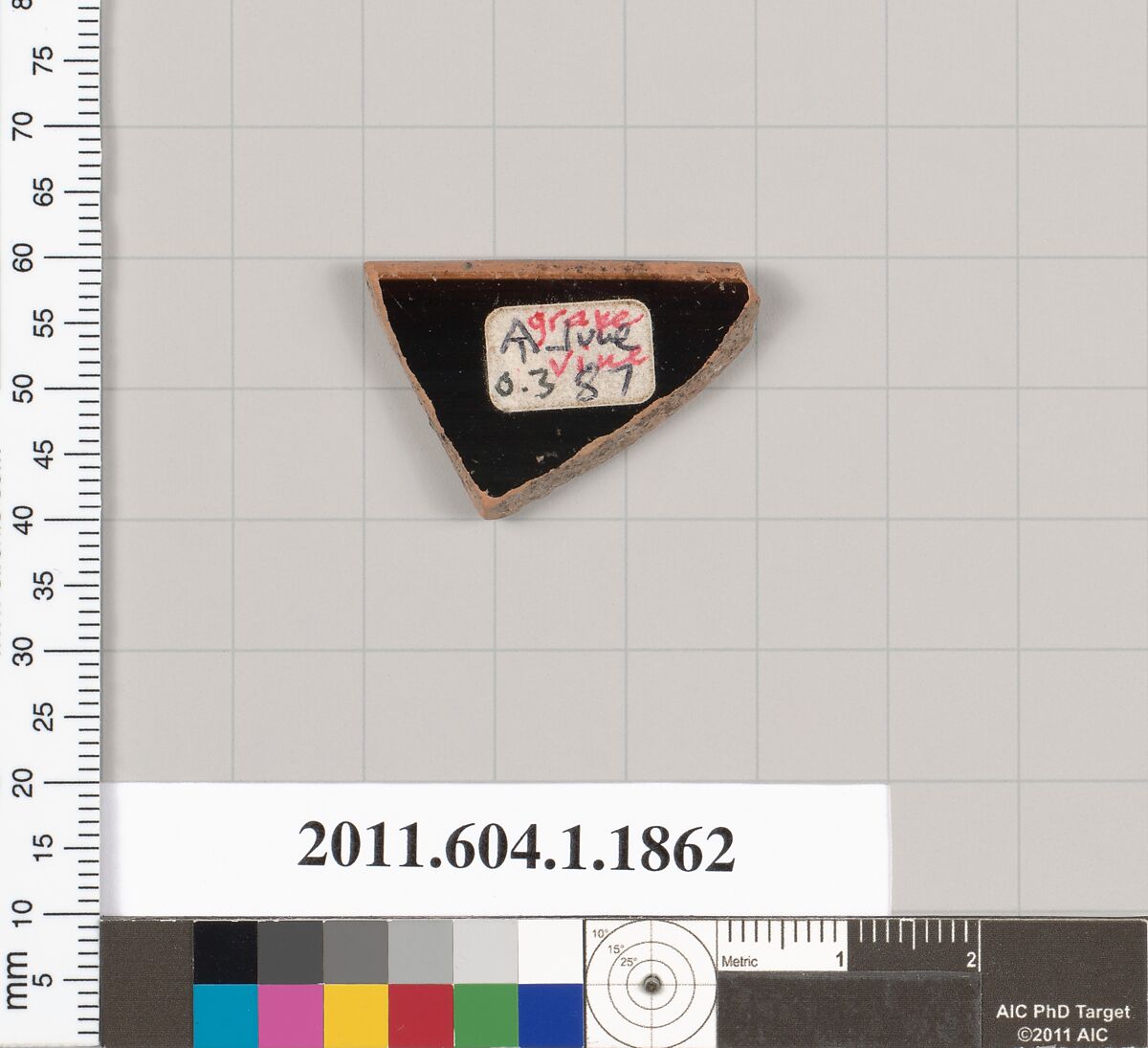 Terracotta rim fragment of a kylix (drinking cup), Terracotta, Greek, Attic