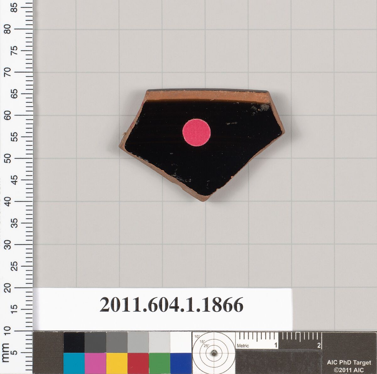 Terracotta rim fragment of a kylix (drinking cup), Terracotta, Greek, Attic