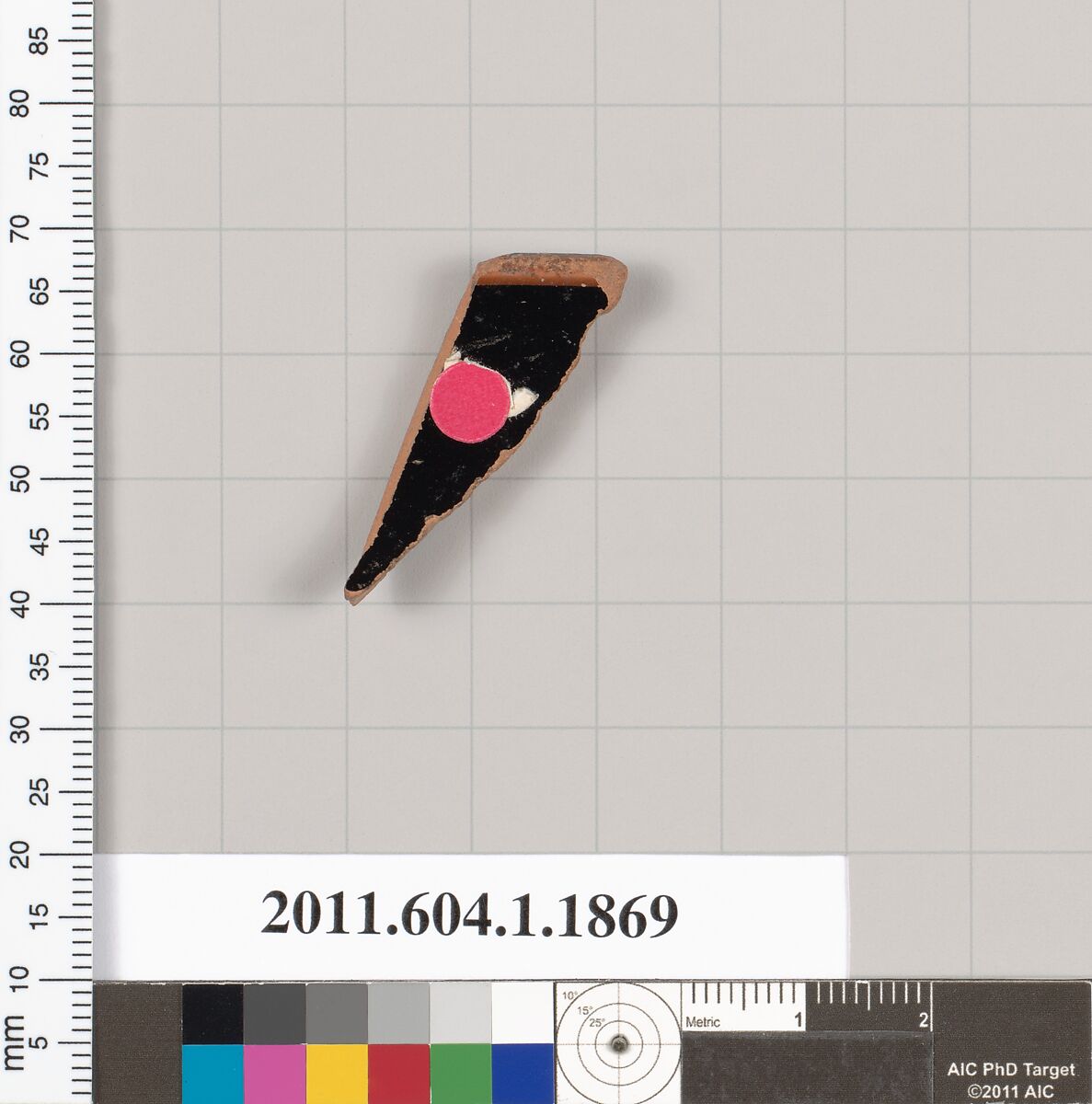 Terracotta rim fragment of a kylix (drinking cup), Terracotta, Greek, Attic