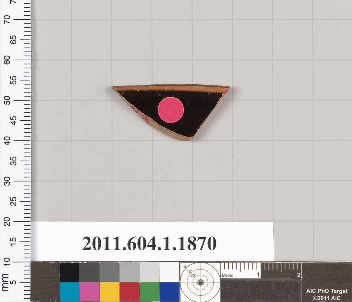 Terracotta rim fragment of a kylix (drinking cup), Terracotta, Greek, Attic