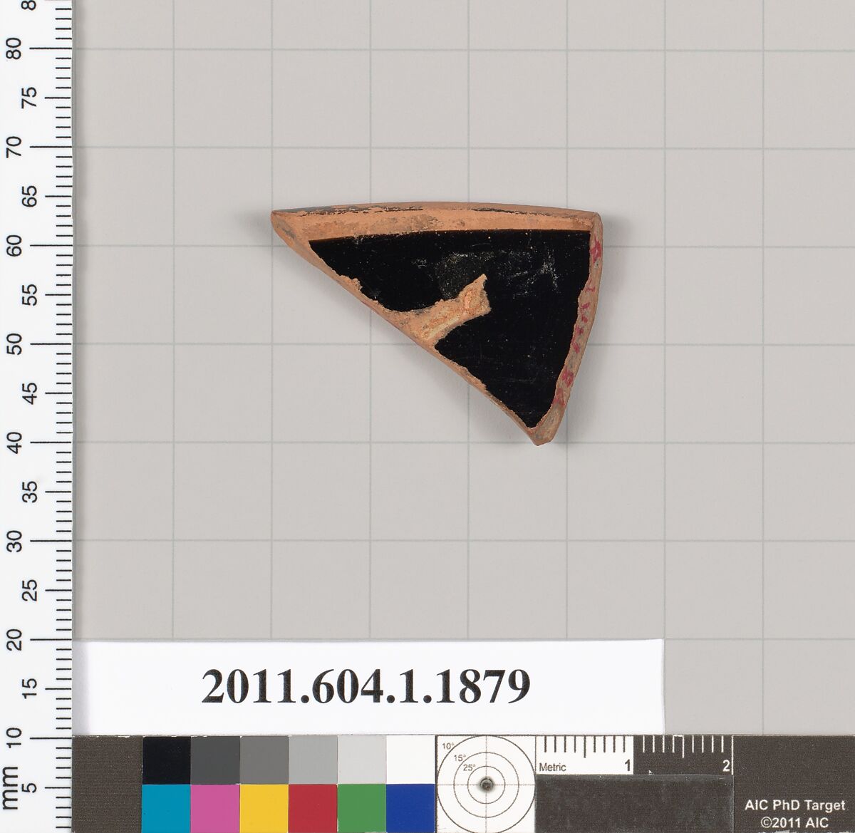 Terracotta rim fragment of a kylix (drinking cup), Terracotta, Greek, Attic