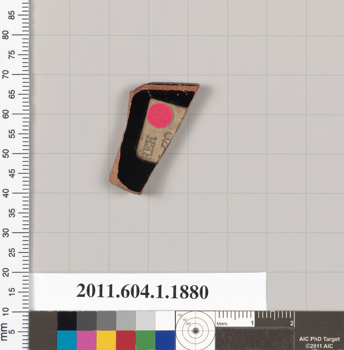Terracotta rim fragment of a kylix (drinking cup), Terracotta, Greek, Attic