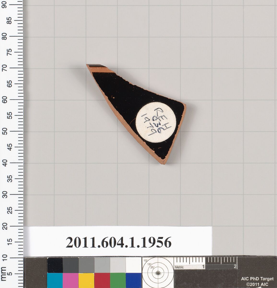 Terracotta rim fragment of a kylix (drinking cup), Terracotta, Greek, Attic