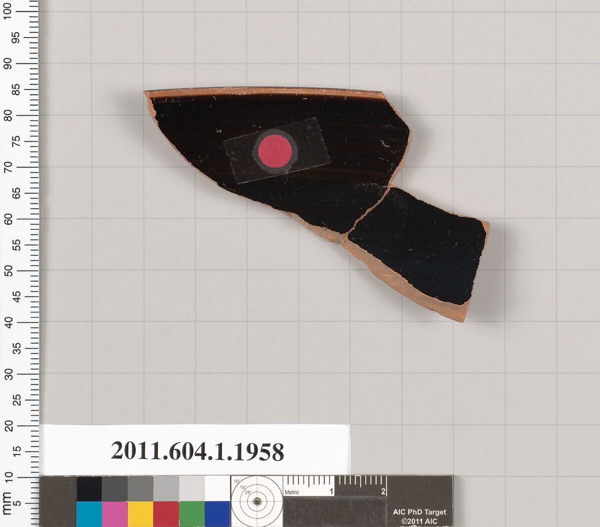 Terracotta rim fragment of a kylix (drinking cup), Terracotta, Greek, Attic