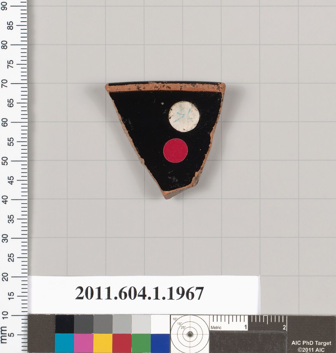 Terracotta rim fragment of a kylix (drinking cup), Terracotta, Greek, Attic