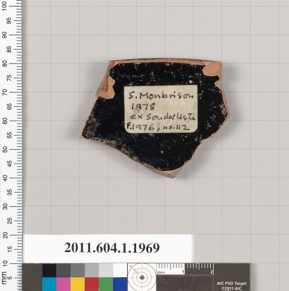 Terracotta rim fragment of a kylix (drinking cup), Terracotta, Greek, Attic