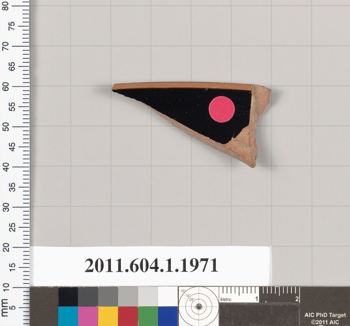 Terracotta rim fragment of a kylix (drinking cup), Terracotta, Greek, Attic