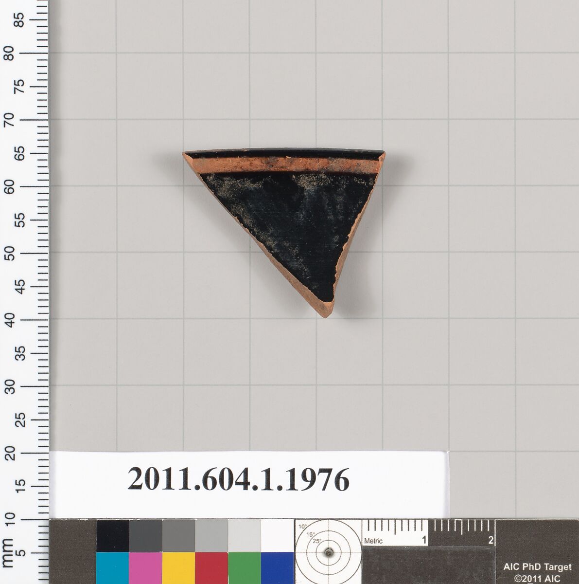 Terracotta rim fragment of a kylix (drinking cup), Terracotta, Greek, Attic