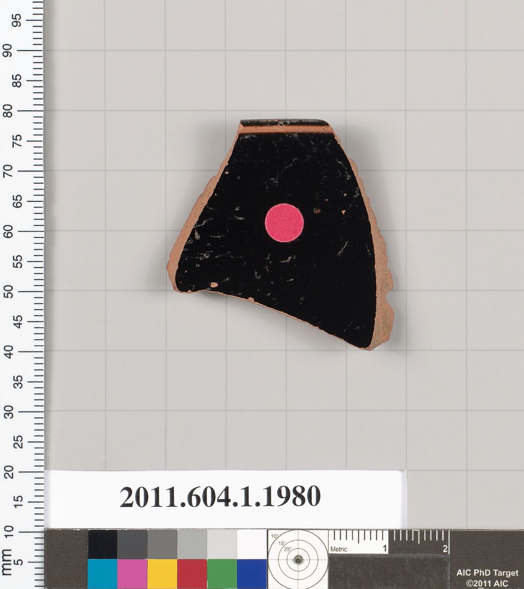 Terracotta rim fragment of a kylix (drinking cup), Terracotta, Greek, Attic