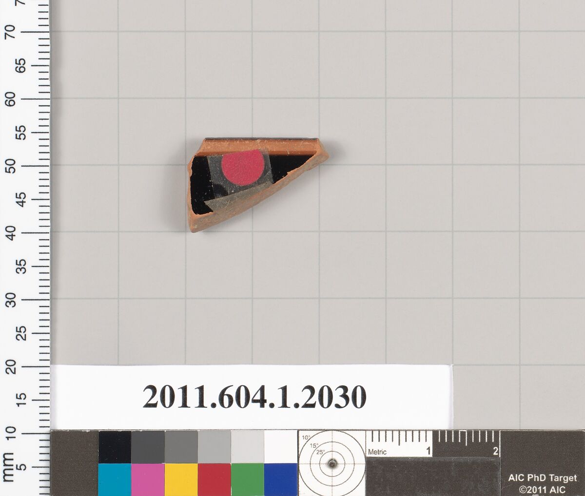 Terracotta rim fragment of a kylix (drinking cup), Terracotta, Greek, Attic