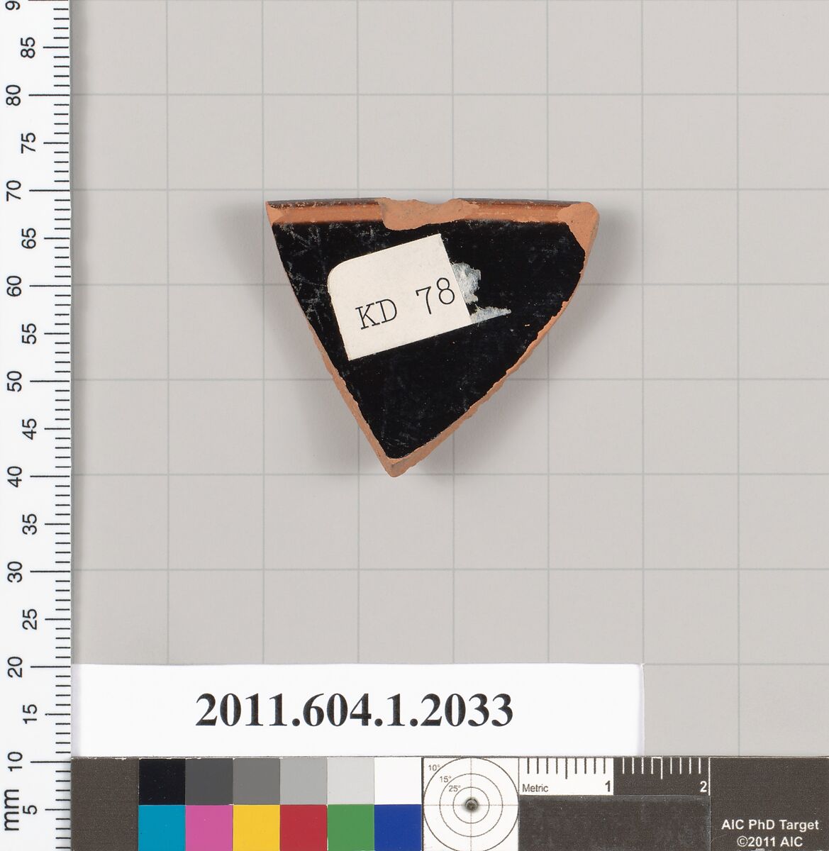 Terracotta rim fragment of a kylix (drinking cup), Terracotta, Greek, Attic