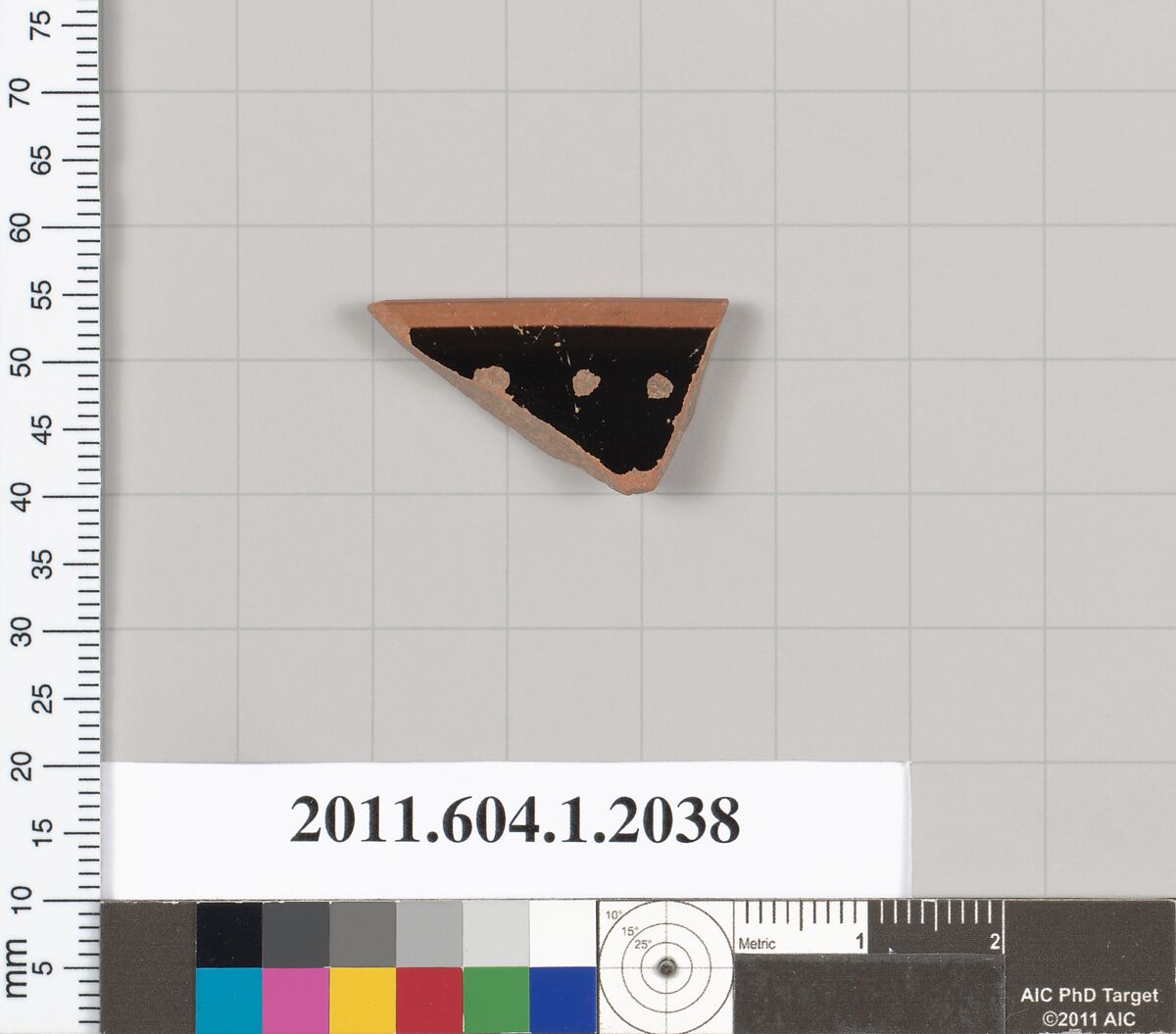 Terracotta rim fragment of a kylix (drinking cup), Terracotta, Greek, Attic
