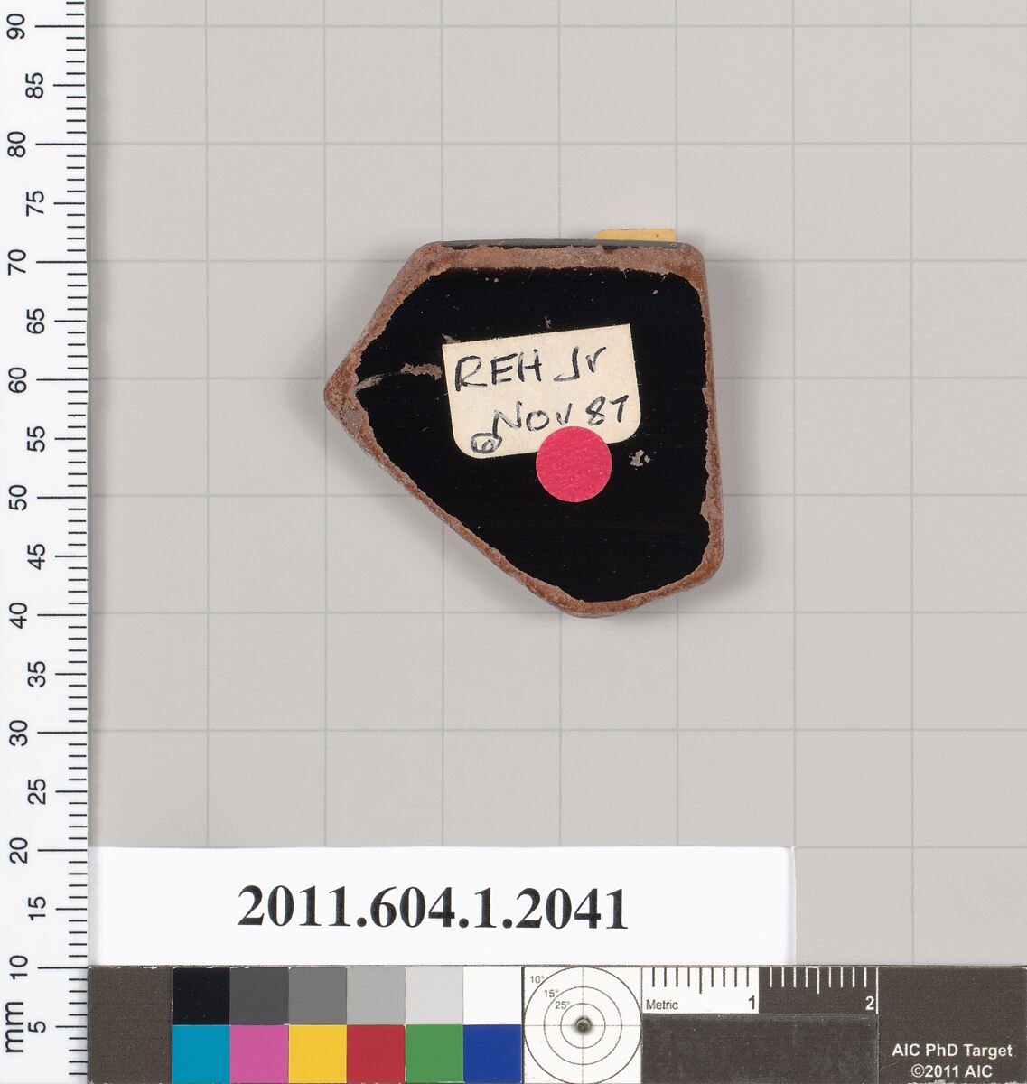 Terracotta rim fragment of a kylix (drinking cup), Terracotta, Greek, Attic