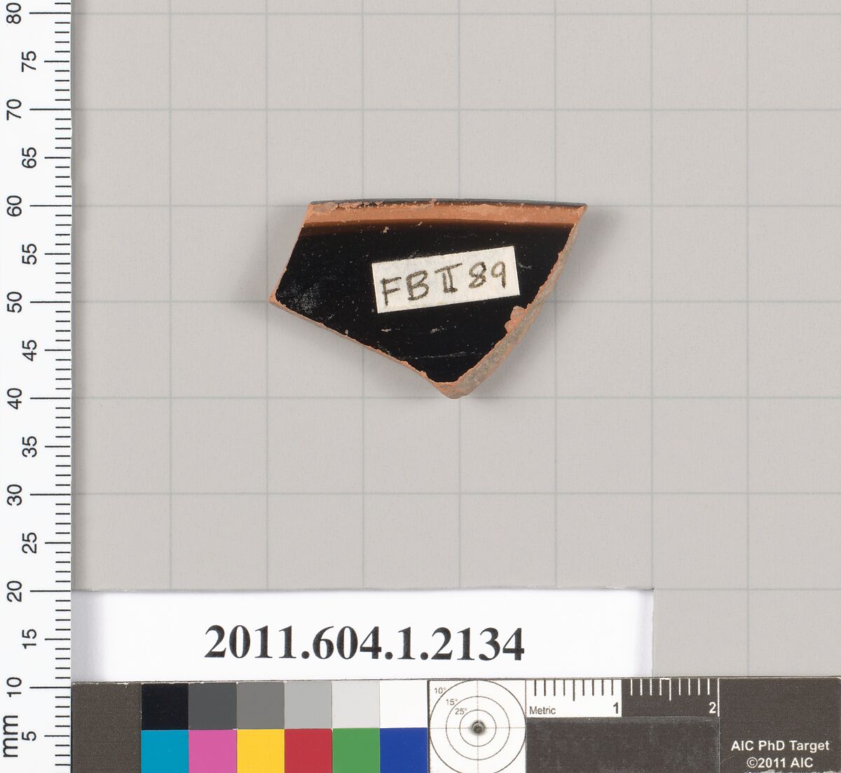 Terracotta rim fragment of a kylix (drinking cup), Terracotta, Greek, Attic