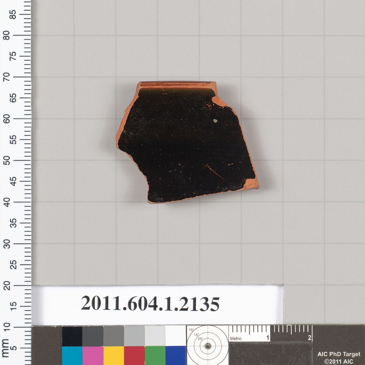 Terracotta rim fragment of a kylix (drinking cup), Terracotta, Greek, Attic