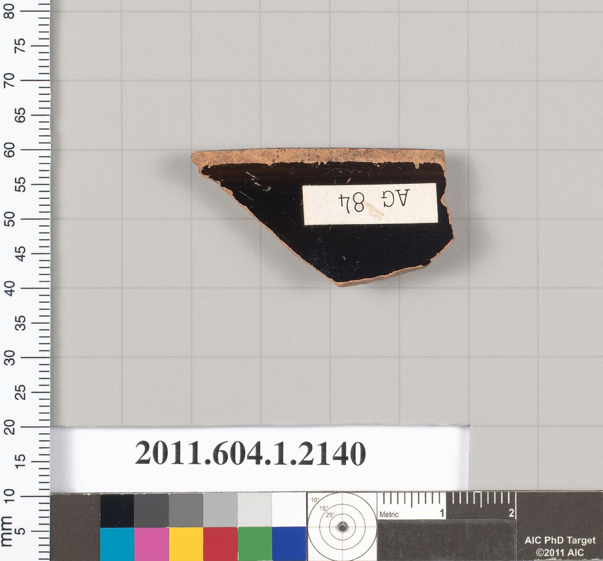 Terracotta rim fragment of a kylix (drinking cup), Terracotta, Greek, Attic