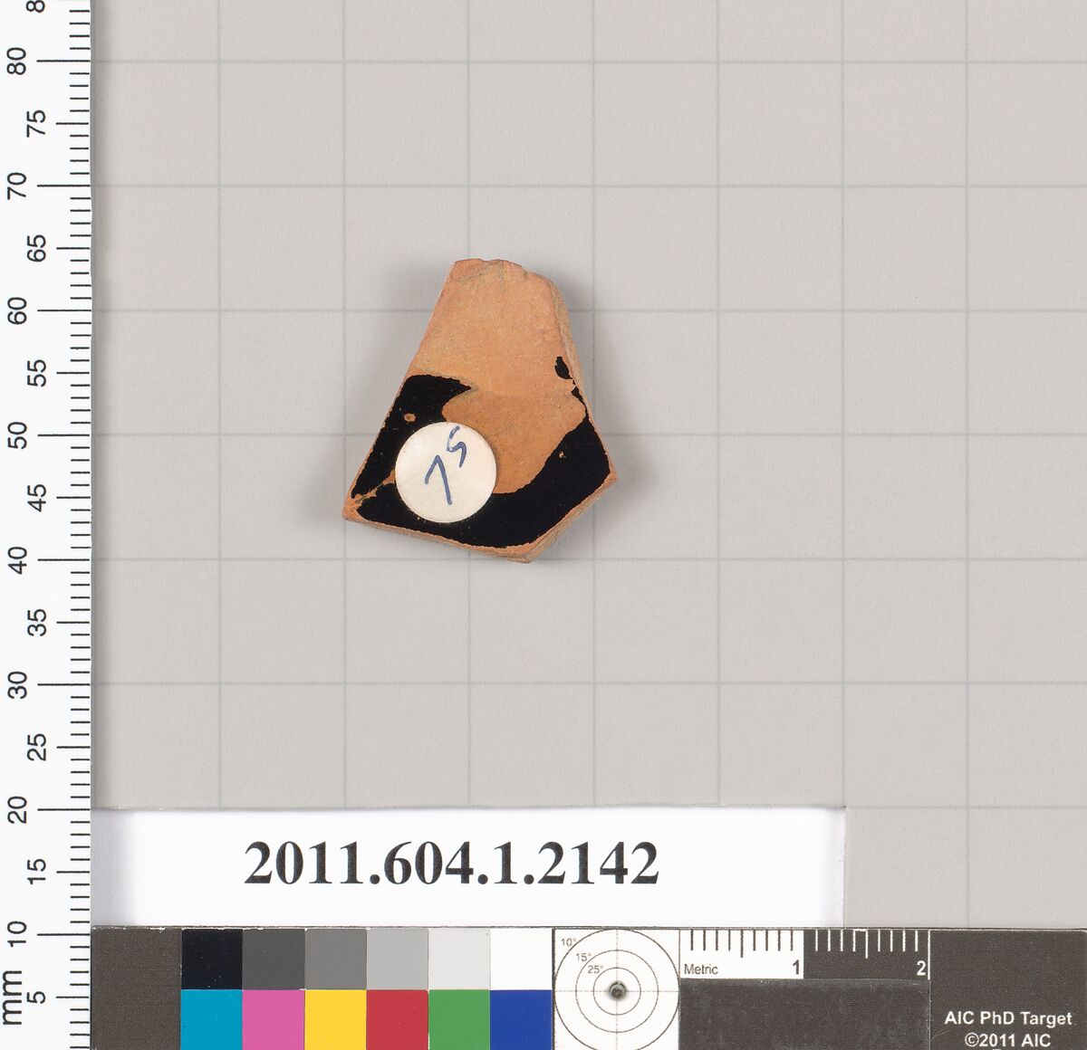 Terracotta rim fragment of a kylix (drinking cup), Terracotta, Greek, Attic