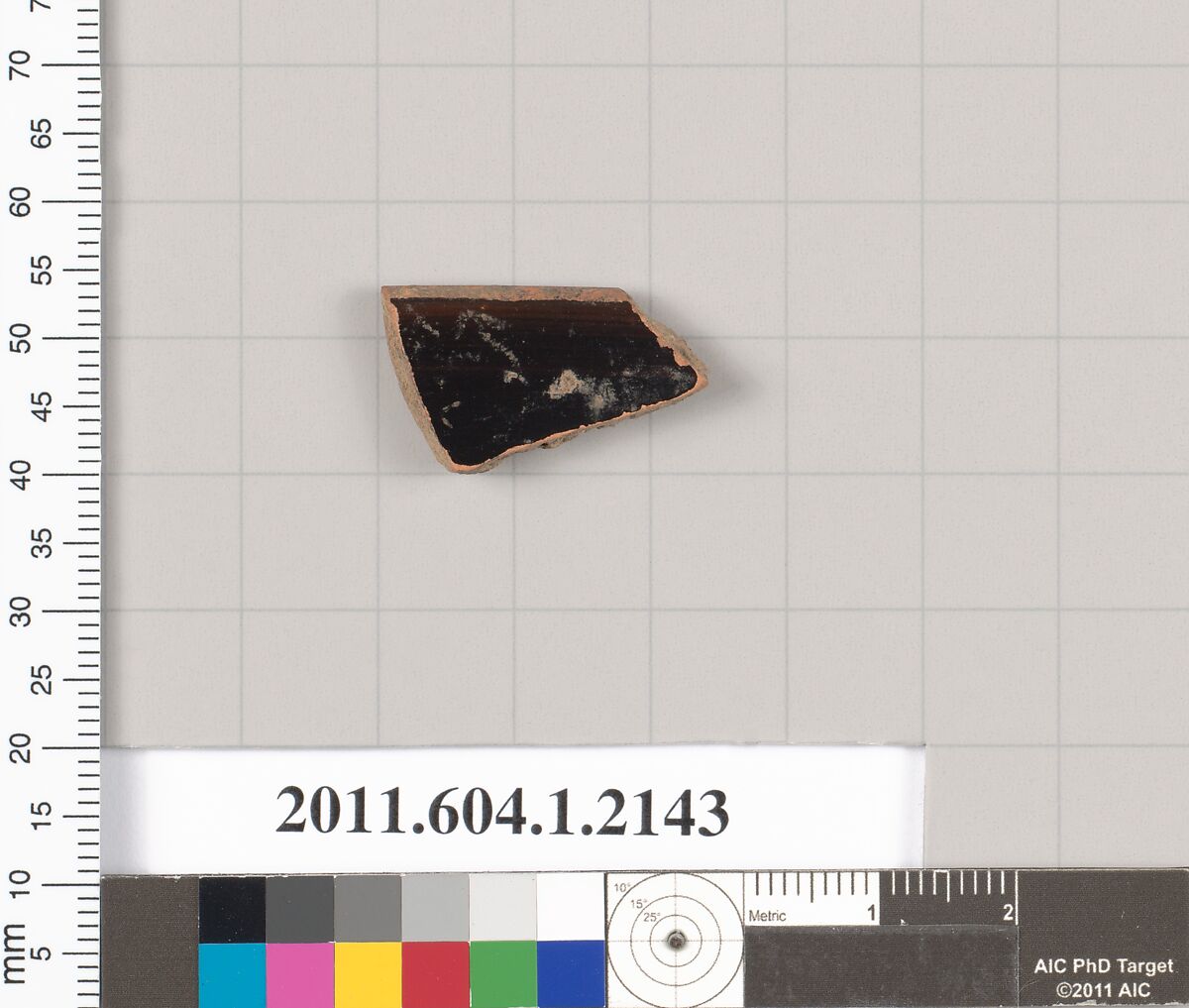 Terracotta rim fragment of a kylix (drinking cup), Terracotta, Greek, Attic