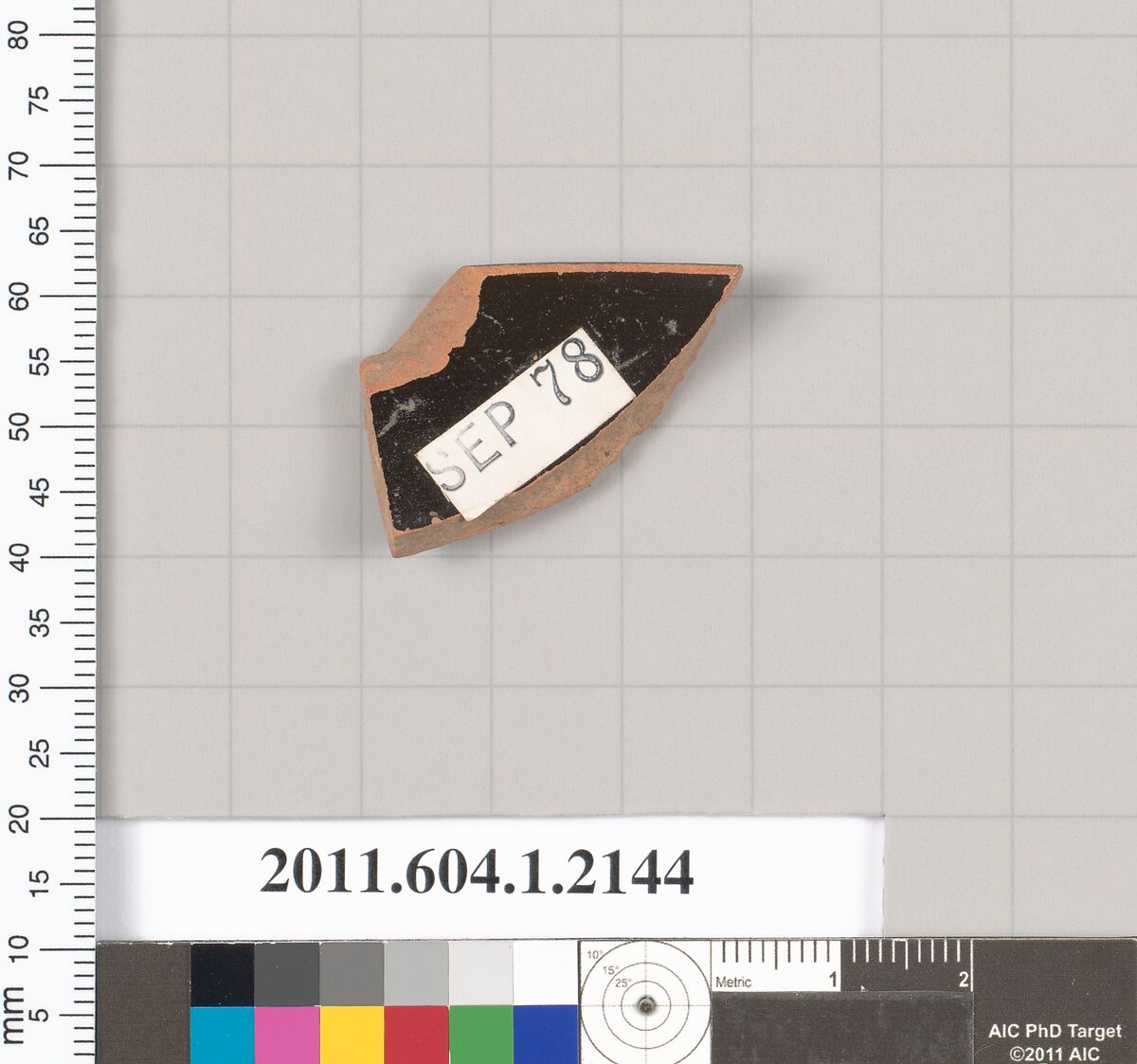 Terracotta rim fragment of a kylix (drinking cup), Terracotta, Greek, Attic