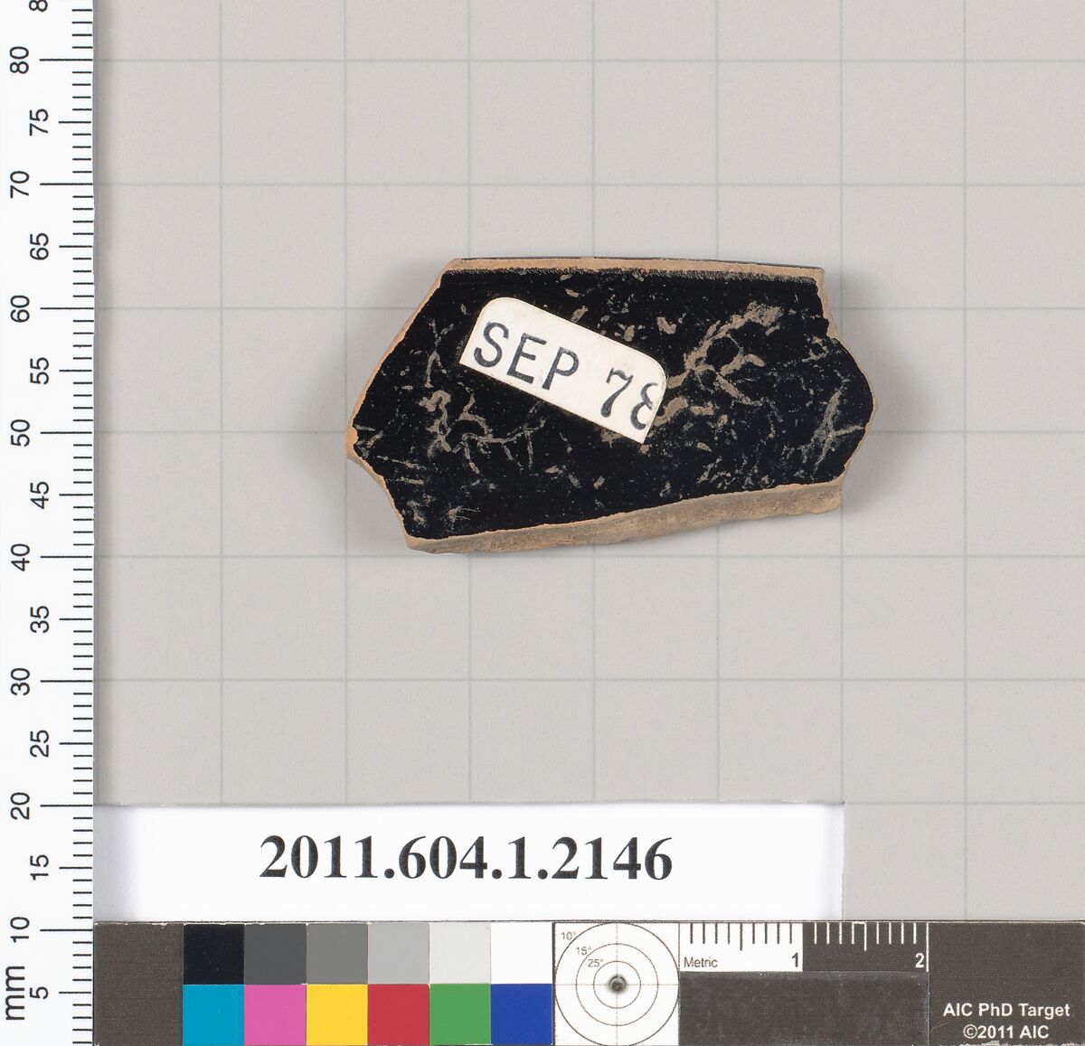 Terracotta rim fragment of a kylix (drinking cup), Terracotta, Greek, Attic