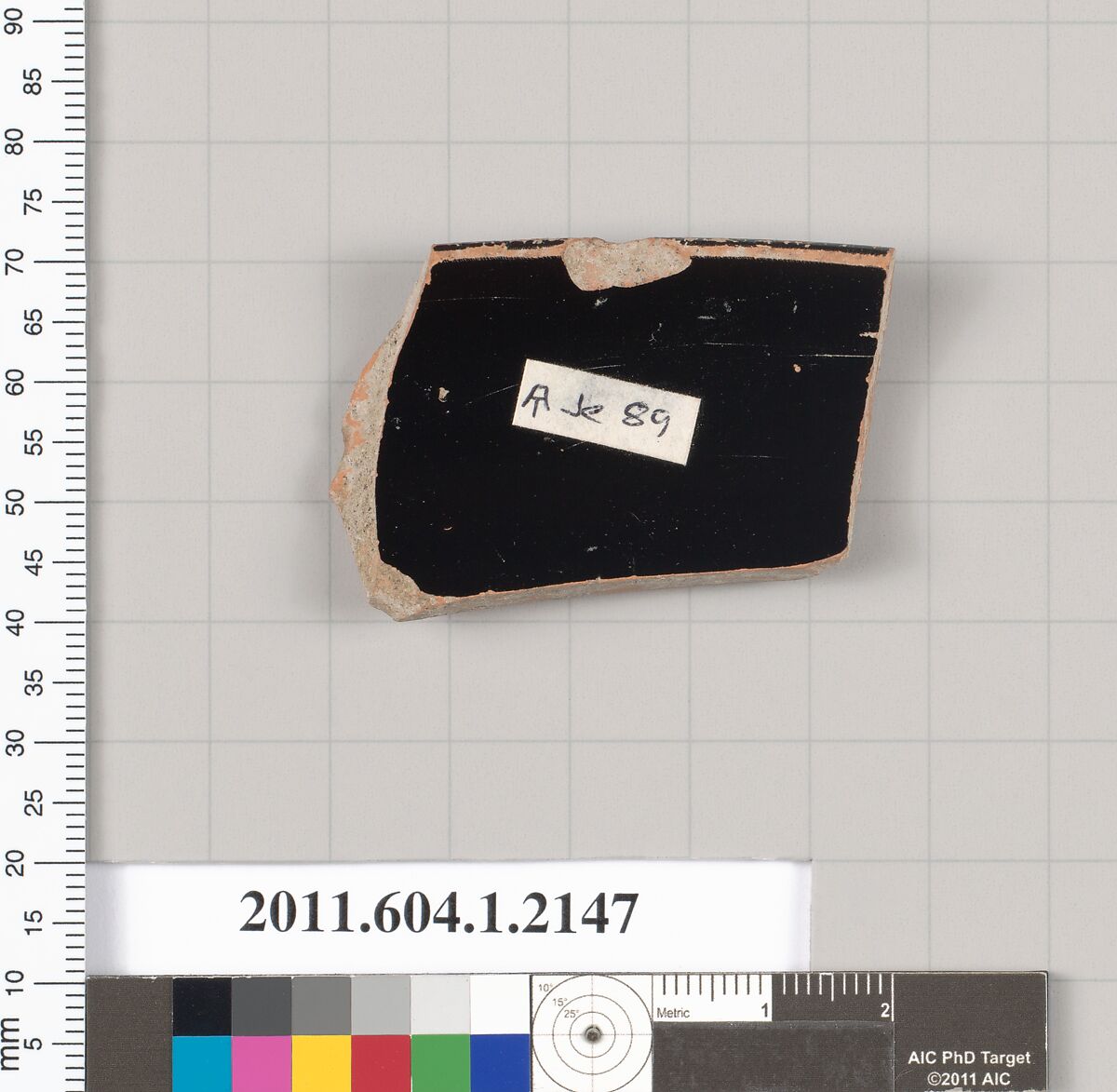 Terracotta rim fragment of a kylix (drinking cup), Terracotta, Greek, Attic