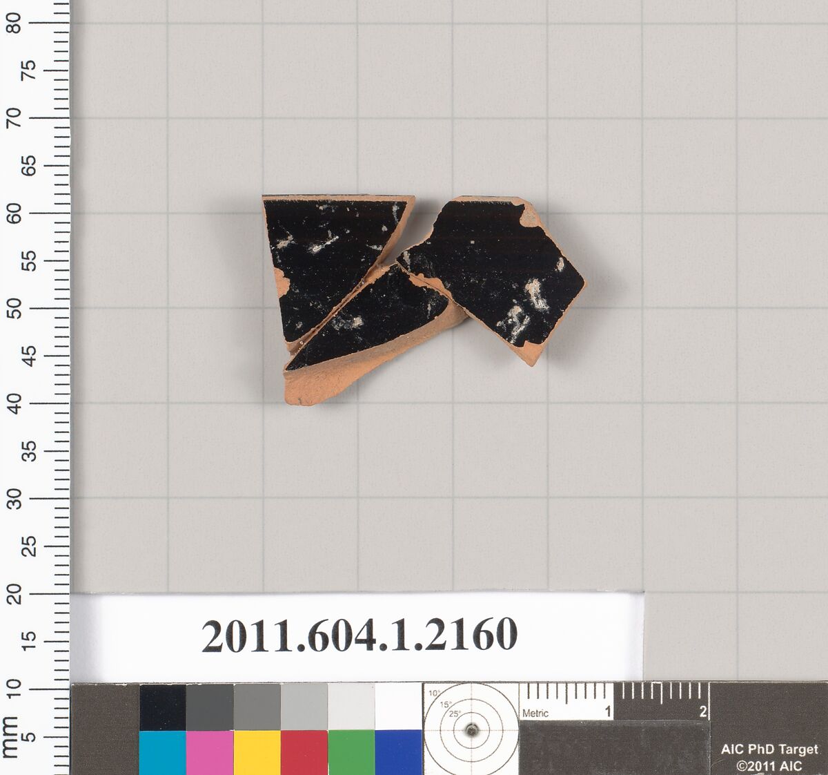 Terracotta rim fragment of a kylix (drinking cup), Terracotta, Greek, Attic