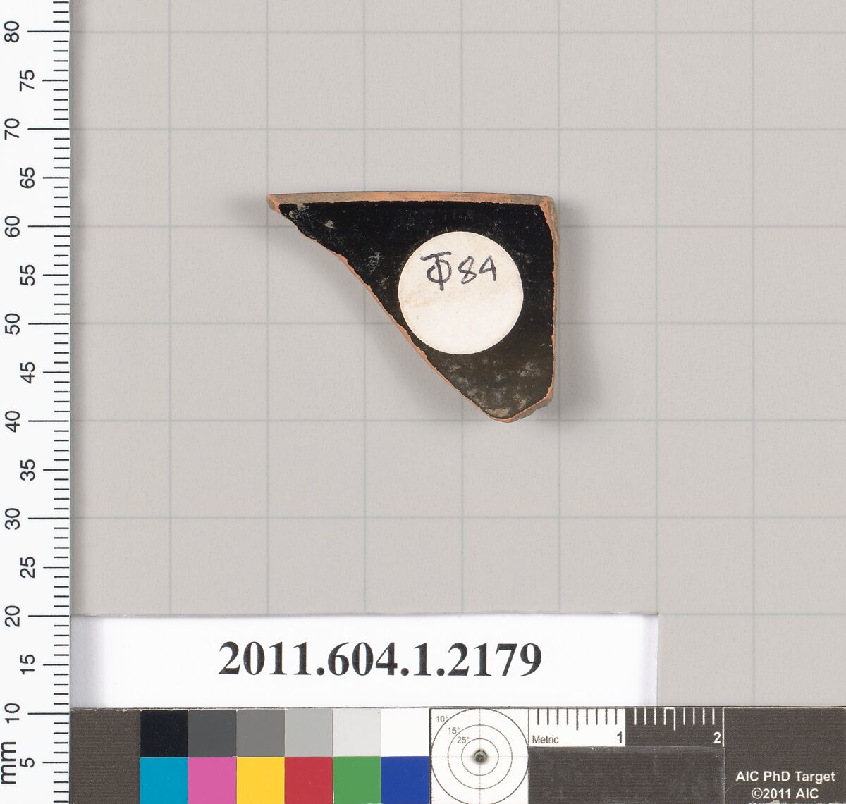 Terracotta rim fragment of a kylix (drinking cup), Terracotta, Greek, Attic
