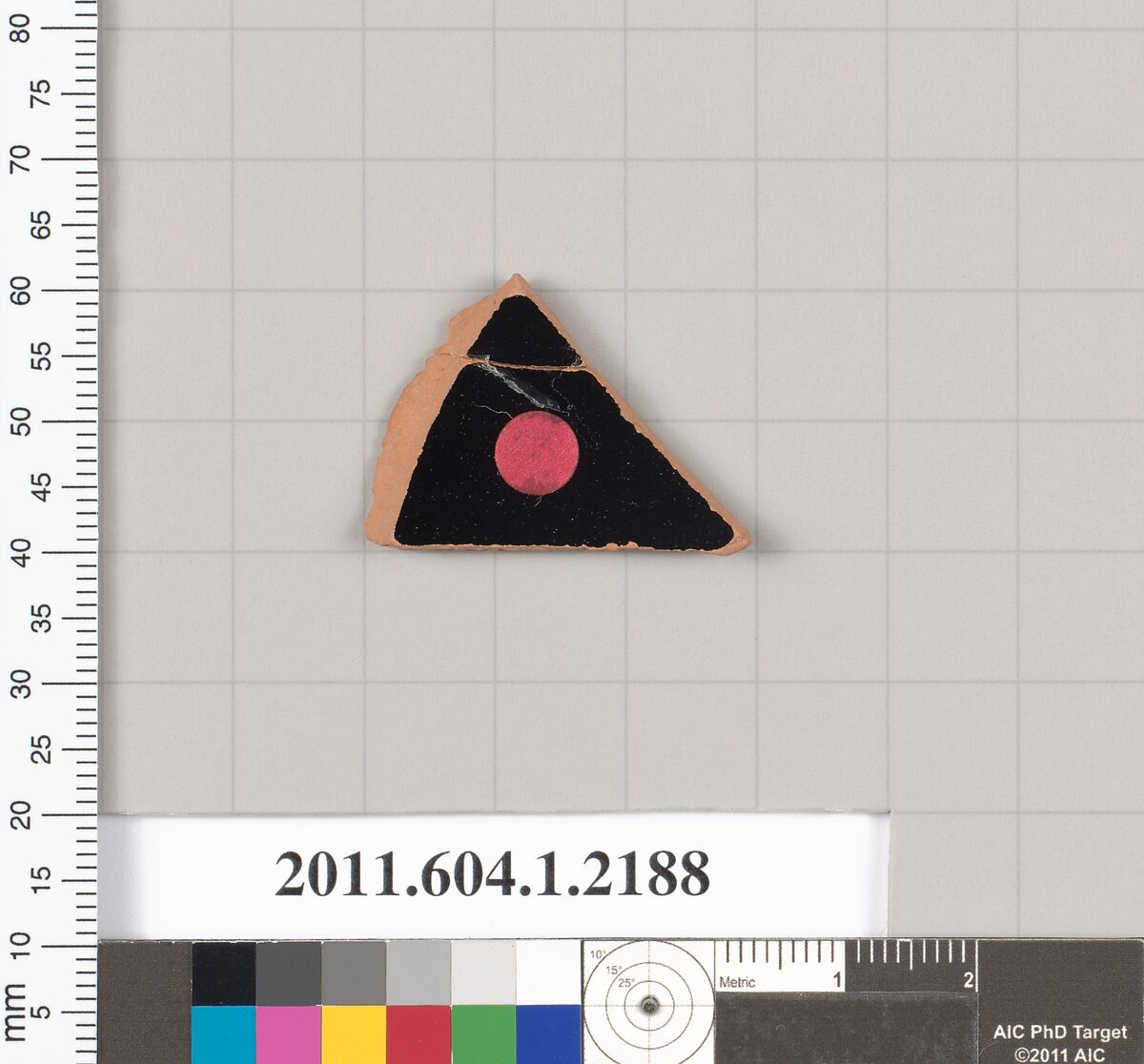 Terracotta fragment of a kylix (drinking cup), Terracotta, Greek, Attic