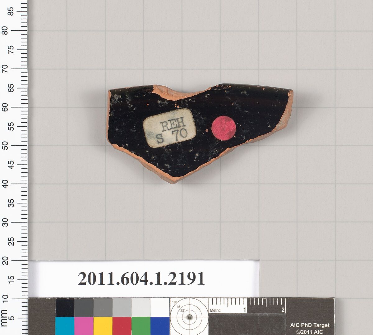 Terracotta rim fragment of a kylix (drinking cup), Terracotta, Greek, Attic