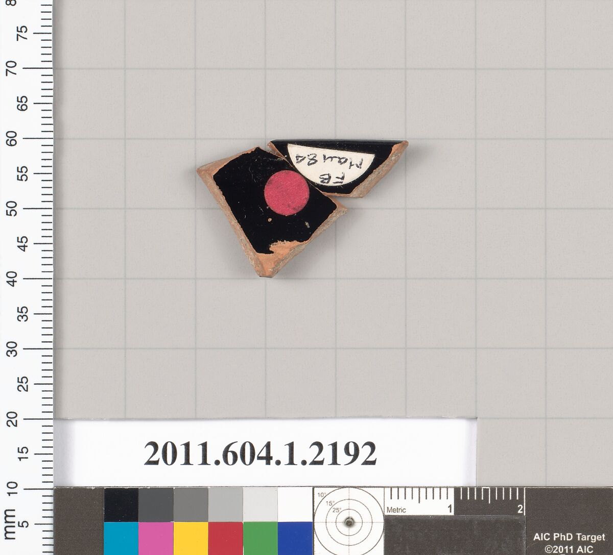 Terracotta rim fragment of a kylix (drinking cup), Terracotta, Greek, Attic