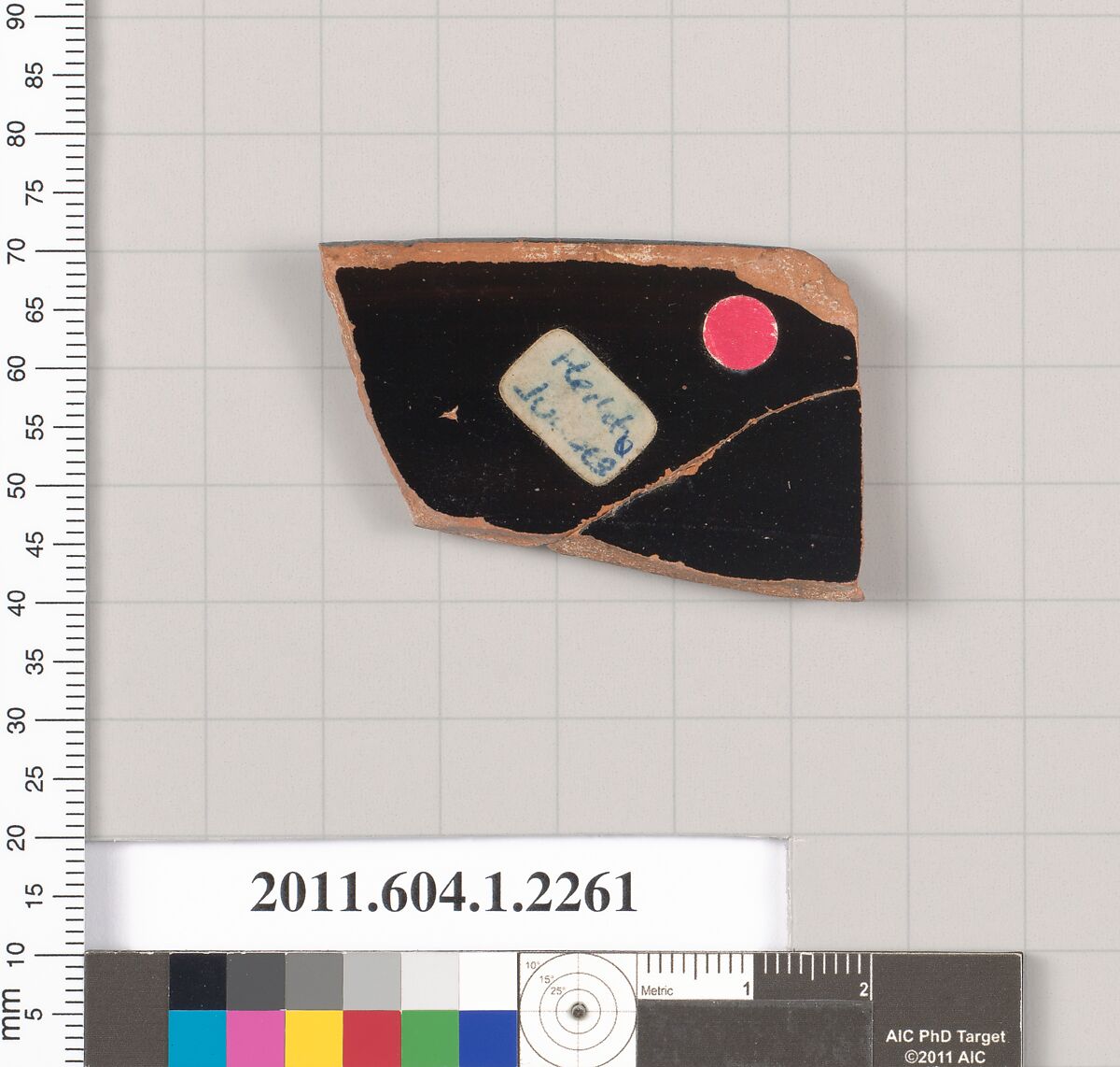 Terracotta rim fragment of a kylix (drinking cup), Terracotta, Greek, Attic