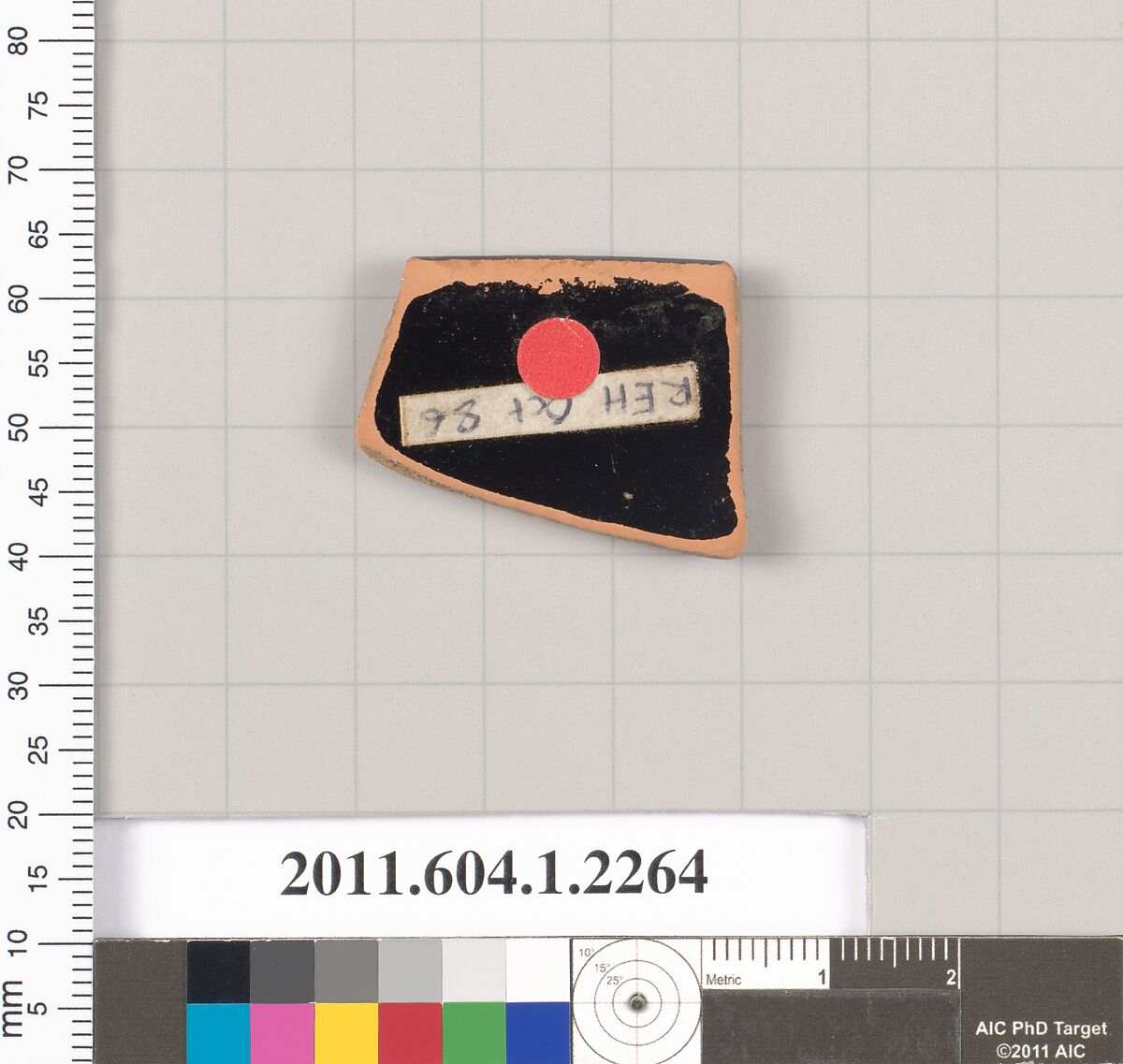 Terracotta rim fragment of a kylix (drinking cup), Terracotta, Greek, Attic