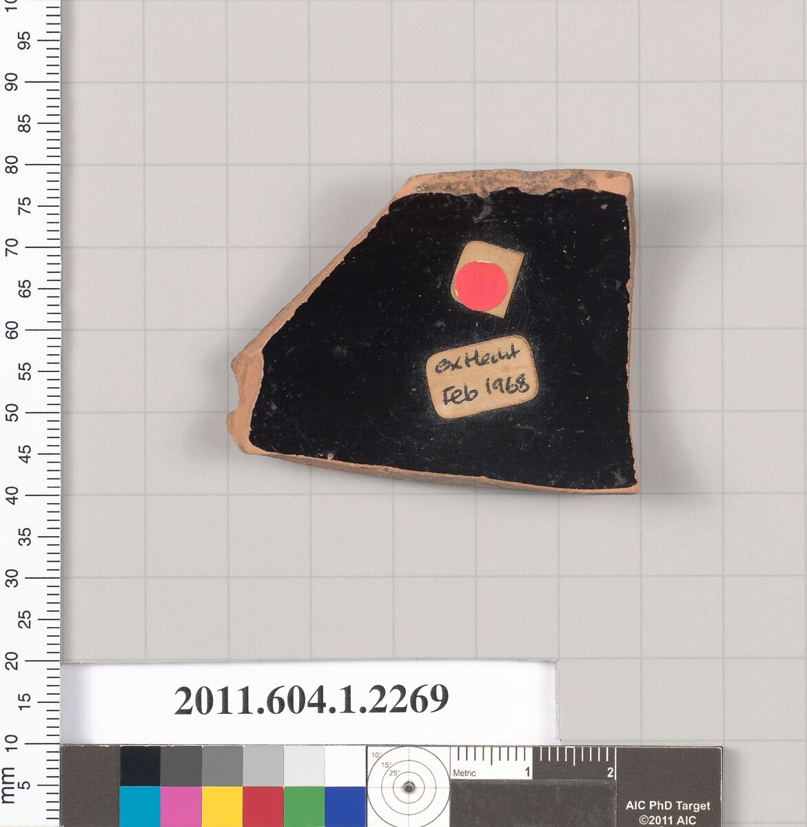 Terracotta rim fragment of a kylix (drinking cup), Terracotta, Greek, Attic