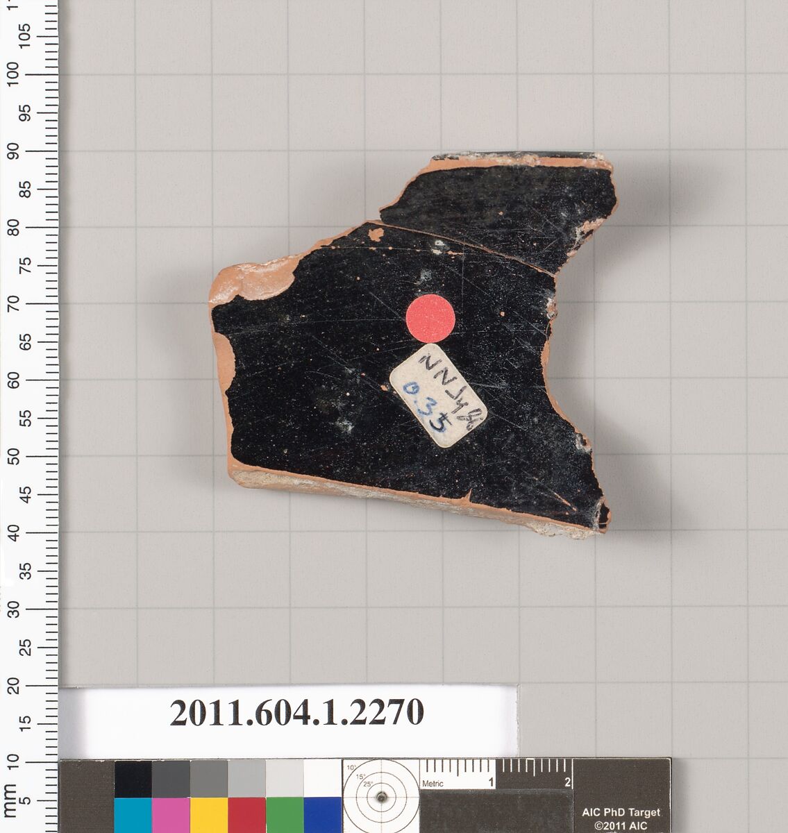 Terracotta rim fragment of a kylix (drinking cup), Terracotta, Greek, Attic
