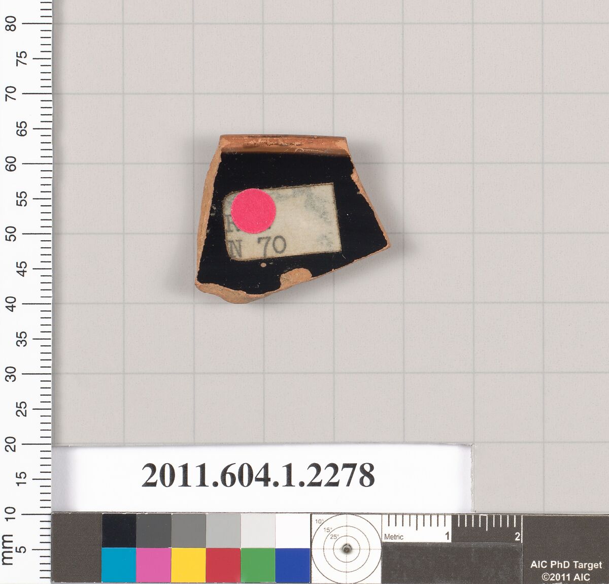 Terracotta rim fragment of a kylix (drinking cup), Terracotta, Greek, Attic