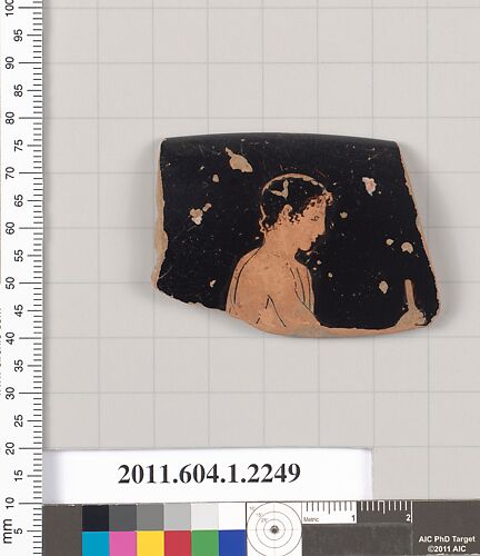 Terracotta rim fragment of a kylix (drinking cup)